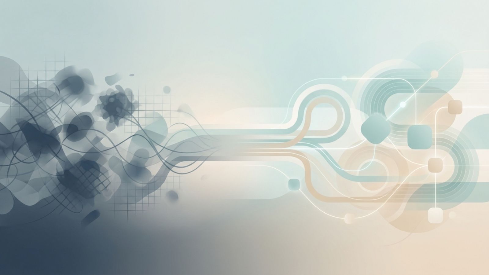 Minimalist conceptual illustration showing clarity emerging from complex economic systems.